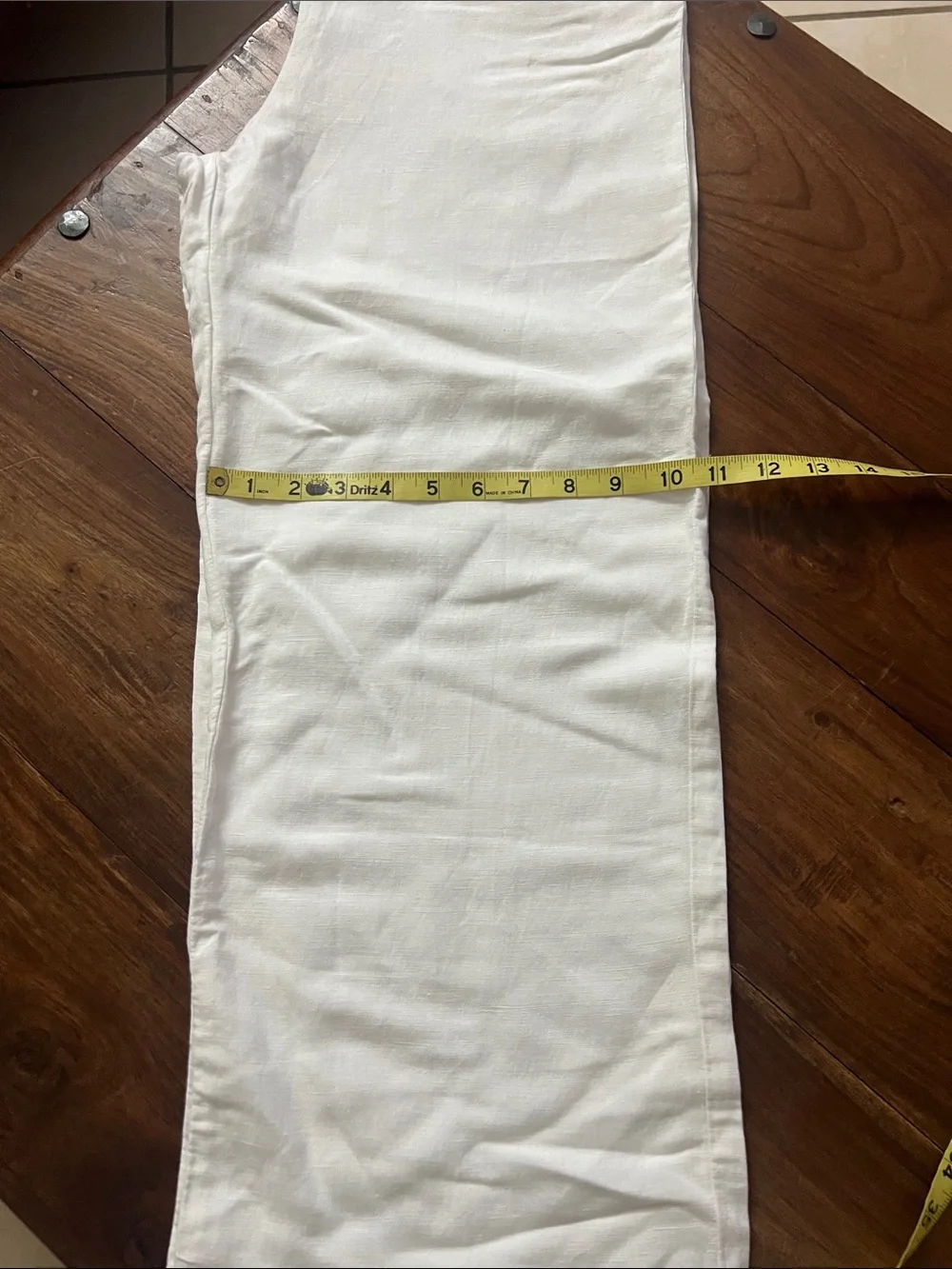 H&M White Women’s Linen-Blend Drawstring Pants